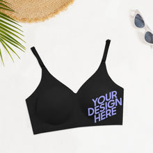 Charger l'image dans la galerie, Brassière échancrée soutien-gorge push up sans coutures active micro-stretch lounge pour femme WH022 personnalisé avec motif texte photo (impression en bas à gauche)