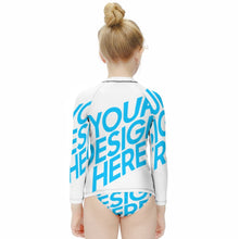 Charger l'image dans la galerie, Maillot de bain/Surf à manches longues fille deux pièces NT020 impression personnalisé avec photo motif logo texte