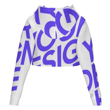 Charger l'image dans la galerie, Sweat court à capuche pour femme MSYX327 personnalisé avec photo texte prénom (conception une image)