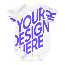 Charger l'image dans la galerie, Combinaison bébé avec boutons 349P costume singulet extensible pour bébés garçons et filles personnalisé avec photo texte prénom (conception une image)