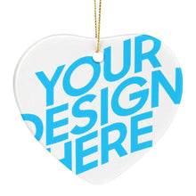 Charger l'image dans la galerie, Décoration de sapin de Noël coeur décoration de Noël pendentif personnalisé avec photos motif texte
