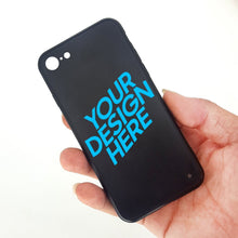 Charger l'image dans la galerie, Coque de téléphone en verre TPU noir Iphone 7/8 (offre spéciale) impression personnalisée avec motif texte logo photo