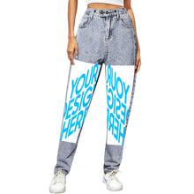 Charger l'image dans la galerie, Impression d’image unqiue Jean sarouel taille haute 9037 personnalisé avec photo logo motif texte