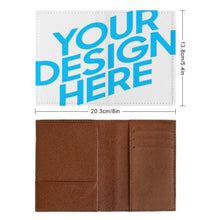 Charger l'image dans la galerie, Housse de protection pour passeport en PU à impression complète personnalisé avec photo texte prénom