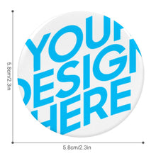 Charger l'image dans la galerie, Badge circle fer blanc personnalisé avec prénom motif texte
