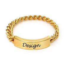 Charger l'image dans la galerie, Bague chaîne J0008 en argent sterling 925 pour femme homme personnalisée gravée avec lettres prénom texte