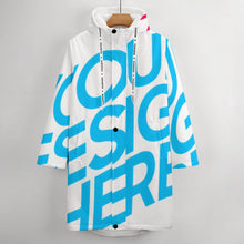 Charger l'image dans la galerie, Impression d'image unique trench-coat long zippé grande taille homme A677 personnalisé avec photo logo motif texte