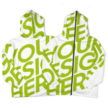 Charger l'image dans la galerie, Sweat zippé à capuche manches longues homme WY14 personnalisé avec texte motif photo (conception une image)