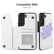 Charger l'image dans la galerie, Coque de téléphone à rabat en cuir TPU pour Samsung Galaxy S22 Impression complète personnalisé avec photo logo texte motif