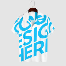 Charger l'image dans la galerie, Chemise homme manches courtes col cubain AY006 personnalisée avec texte motif photo (conception une image)