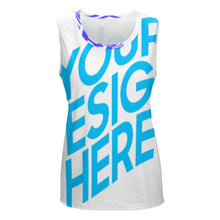 Charger l'image dans la galerie, Gilet tank top col rond ample femme YB personnalisé avec photo logo texte motif (impression d’image unique)