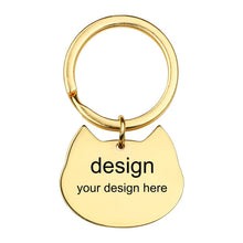 Charger l'image dans la galerie, Boucle clé en métal (5 formes au choix) porte-clés personnalisé avec texte prénom nombre