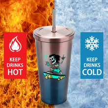 Charger l'image dans la galerie, JJ0520060 Tasse de paille personnalisé avec Texte, Image, Photo, Logo