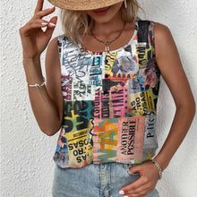 Charger l'image dans la galerie, Impression d’image unique Gilet sans manche col rond femme BCT personnalisé avec image logo texte motif