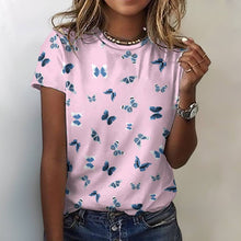 Charger l'image dans la galerie, T-shirt tee shirt femme en coton ay001 personnalisé avec photo logo texte motif (impression d'image unique)