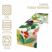 Charger l'image dans la galerie, Chemin de table en lin personnalisé avec photo image logo motif texte