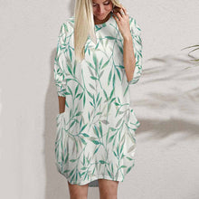 Charger l'image dans la galerie, Robe ample à manches longues avec poches femme AKQ personnalisé avec photos motif et texte (impression d'image unique)