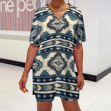 Charger l'image dans la galerie, Impression des multi-images chemise à col v à manches femme dolman ensemble de deux pièces OTZ personnalisé avec votre Logo / Prénom