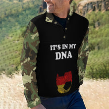 Charger l'image dans la galerie, Sweat-shirt d'hiver coupe ample à col cheminée boutons hommes personnalisée avec photo texte (impression complète multi-images)