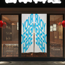 Charger l'image dans la galerie, Rideau de porte personnalisé en chanvre blanc (deux motifs symétriques)