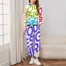 Charger l'image dans la galerie, Ensemble sweat-shirt A5TZ pour femme et homme personnalisée avec prénom motif texte (conception multi-images)