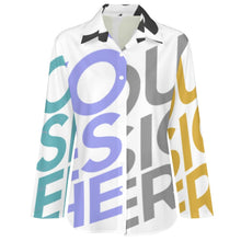 Charger l'image dans la galerie, Impression Des Multi-images Chemise Ourlet Irrégulier à Manches Longues pour Femme AY008 Personnalisé Impression avec Photo Texte Logo Motif