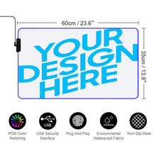 Charger l'image dans la galerie, Tapis de souris lumineuse / Sous main personnalisé avec photo logo texte motif