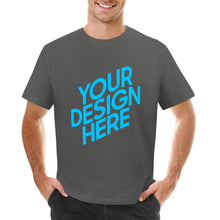 Charger l'image dans la galerie, T-shirt tee shirt à manches courtes coton homme grande taille imprimé sur le devant personnalisé avec photo logo motif texte