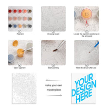 Charger l'image dans la galerie, Peinture numérique version verticale personnalisé avec photo text