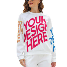 Charger l'image dans la galerie, RH Sweat-Shirts pull col rond raglan femme personnalisé avec photo logo et texte (Conception multi-images)