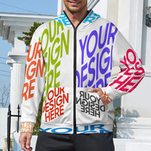 Charger l'image dans la galerie, Veste pull à capuche homme manches longues sweat zippé à capuche WY14 personnalisée avec prénom motif texte (conception multi-images)