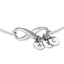 Charger l'image dans la galerie, Bracelet Infini S0043 gravé personnalisé avec lettre