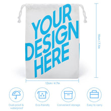 Charger l'image dans la galerie, Sac de rangement en toile avec cordon de serrage personnalisé avec photo texte (Impression recto-verso)