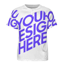 Charger l'image dans la galerie, T-shirt tee shirt Polo Reglan homme manches courtes DT36 à trois boutons personnalisé avec photo texte motif (conception une image)