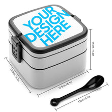 Charger l'image dans la galerie, Boîte à bento / boîte repas double couche personnalisée avec photo motif logo texte