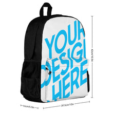 Charger l'image dans la galerie, Sac à dos avec poches sacoche pour ordinateur portable de sport sac d'école personnalisé avec photo texte prénom (conception une image)