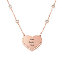 Charger l'image dans la galerie, Collier pendentif médaille coeur X0038 gravure personnalisé avec texte prénom