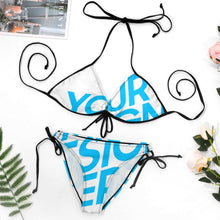 Charger l'image dans la galerie, Bikini triangle maillot de bain 2 pièces grande taille femme BK2059 personnalisé avec photo logo motif texte
