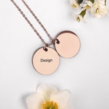 Charger l'image dans la galerie, Collier chaîne avec médaillons à double disque gravure personnalisé avec texte prénom