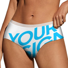 Charger l'image dans la galerie, Culotte Slip de qualité confortable pour femmes B499 personnalisé avec photo texte motif logo (impression complète une image)