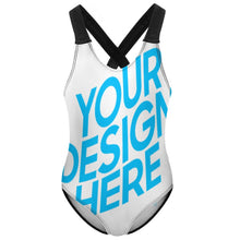 Charger l'image dans la galerie, Maillot de bain une pièce à la mode pour filles NT018 personnalisé et imprimé avec photos images ou texte
