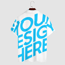 Charger l'image dans la galerie, Chemise homme manches courtes col cubain AY006 personnalisée avec texte motif photo (conception une image)