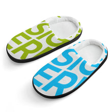 Charger l'image dans la galerie, Chaussons maison en flanelle pour enfants (filles + garçons) avec semelle en caoutchouc personnalisé avec photo texte prénom