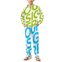 Charger l'image dans la galerie, Ensemble sweat 2 pièces A5TZ pour garçons filles avec sweat à capuche et pantalon de survêtement personnalisé avec photo texte prénom