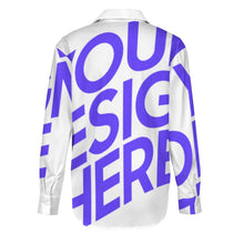 Charger l'image dans la galerie, Chemise blouse manches longues femme imprimée personnalisée avec photo texte motif (conception une image)