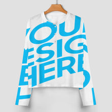 Charger l'image dans la galerie, Ensemble pyjama femme 203 avec haut boutonné à manches longues et short personnalisé avec photo motif texte (conception une image)