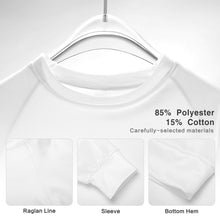 Charger l'image dans la galerie, Sweatshirt col rond  femme / Sweat manche raglan RHDEC2 personnalisé avec photo logo texte motif