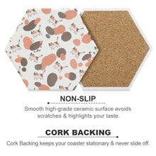 Charger l'image dans la galerie, Dessous de verre en céramique / Sous-verres hexagonaux 4 / 6 pièces personnalisé avec photo logo texte motif