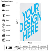Charger l'image dans la galerie, Toile de fond de photographie pliable personnalisé avec photo texte logo motif
