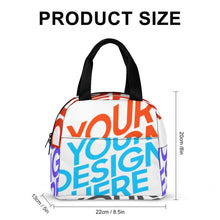 Charger l'image dans la galerie, Boîtes à bento portables imperméables, sacs à déjeuner isolés réutilisables à la mode personnalisée avec prénom motif texte (conception multi-images)